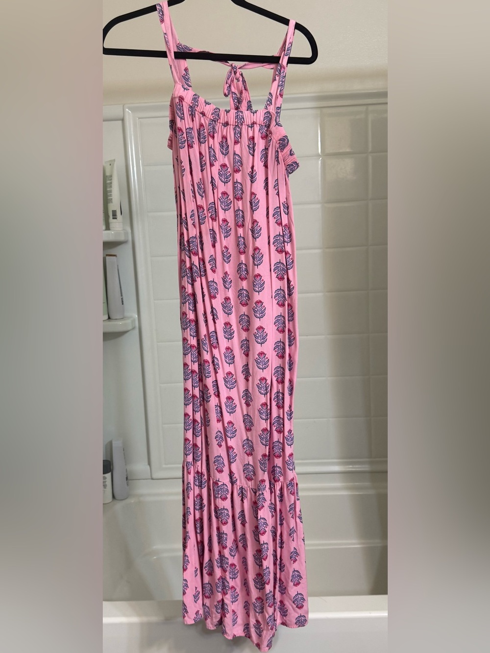 Pink Floral Print Maxi Dress OLD NAVY